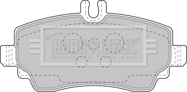 BORG & BECK stabdžių trinkelių rinkinys, diskinis stabdys BBP1752